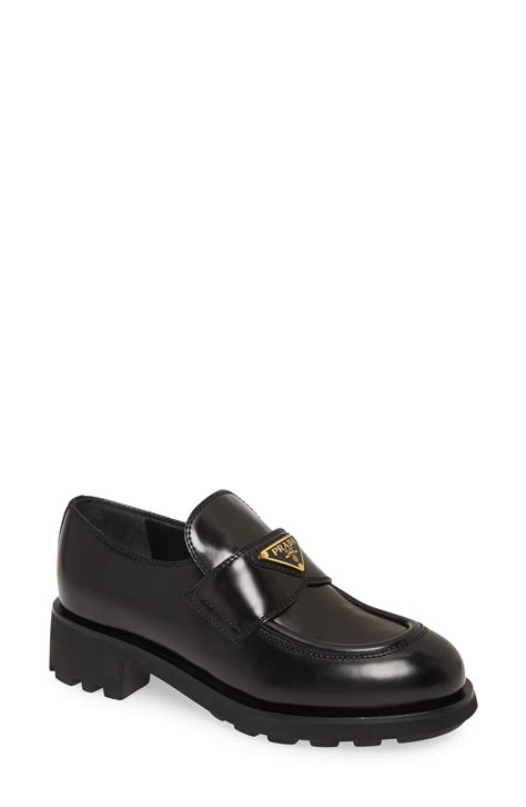 prada red loafer|prada black loafers women.